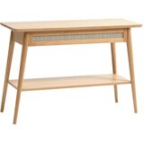 Unique Furniture Stranska mizica z mizno ploščo v hrastovem dekorju 40x110 cm Barrali – | Shoptok.si