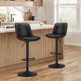 Songmics Set barskih stolov nastavljive višine 44x48x90-112 cm Črna, (5000302434) | Shoptok.si