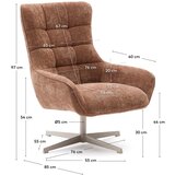 Kave Home Rjav vrtljiv fotelj iz šenilje Teryl – | Shoptok.si