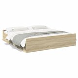 Maison Chic Posteljni okvir - Dvoposteljna postelja - Zakonska postelja s predali sonoma hrast 180x200cm inženirski les, (21694354) Cene