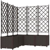  Vrtna saksija 5 pcs Smeđa 120 x 120 x 143 cm Plastika | shoptok.hr