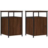  Noćni ormarići 2 kom boja smeđeg hrasta 40x42x60 cm drveni | shoptok.hr