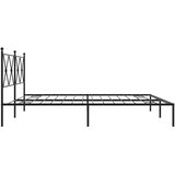  Metalni okvir za krevet s uzglavljem crni 183x213 cm | shoptok.hr