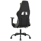  Gaming stol z oporo za noge črno in zlato umetno usnje, (20699103) | Shoptok.si