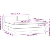  s oprugama i madracem svjetlosivi 180x200 cm od tkanine | shoptok.hr