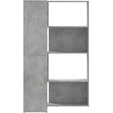  Kutni regal za knjige 4 razine boja betona 85x85x140 cm drveni | shoptok.hr