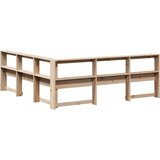  Knjižnica vzglavje L-oblike 200 cm trdna borovina | Shoptok.si