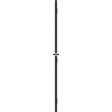 Sobna vrata tanka crna 76 x 201,5 cm kaljeno staklo i aluminij | shoptok.hr