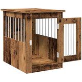 vidaXL Boks za psa starinski les 45x62x59 cm inženirski les | Shoptok.si