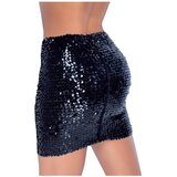 Cottelli Party - bleščeče krilo z bleščicami (črno) - M | Shoptok.si