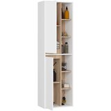 AKORD Vami Viseča Kopalniška Omarica, 2 Vrata In 6 Polic, Bela/Hrast Sonoma, (5000332708) | Shoptok.si