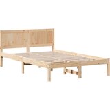  Krevetna konstrukcija Smeđa 135 x 190 cm Čvrsto borovo drvo | shoptok.hr