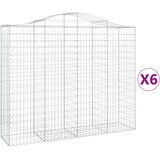  Lučne gabionske košare 6 kom 200x50x160/180cm pocinčano željezo | shoptok.hr