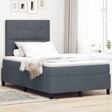 vidaXL Krevet s Box Springom i Madracem Tamno Sivi 120x200 cm Baršun Cijene