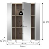 MID.YOU omara z ogledalom star, barva hrasta | Shoptok.si