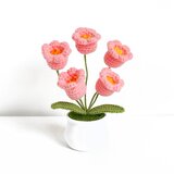 INF Ročno izdelan okras v lončku iz kvačkane šmarnice Pink, (21779025) | Shoptok.si