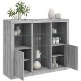  Komoda z LED lučkami 3 kosi siva sonoma inženirski le | Shoptok.si