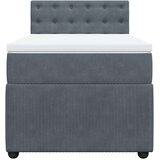  Box spring krevet s madracem tamnosivi 90x200 cm baršunasti | shoptok.hr