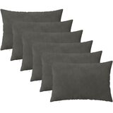  Presvlaka za jastuk 6 pcs HEERLEN Tamnosiva 50 x 70 cm Baršun | shoptok.hr