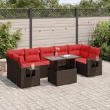 vidaXL 8-dijelni set vrtnih sofa od poliratana s jastucima sivi bagrem | shoptok.hr