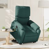 Maison Chic Električni masažni naslanjač - Relax naslanjač s funkcijo vstajanja temno zelen, (22061208) | Shoptok.si