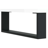 vidaXL Omarica za gramofonske plošče sijaj bela 121x38x48 cm inž. les | Shoptok.si
