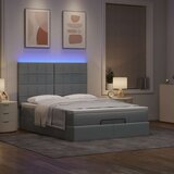 vidaXL Okvir kreveta s madraca svijetlosivi 140x200cm tkanine Cijene