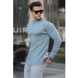 Madmext Men's Water Green Turtleneck Knitwear Sweater 6822 Cene