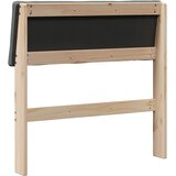  Tapecirani uzglavlje Tamno siva 80 cm Čvrsto borovo drvo | shoptok.hr