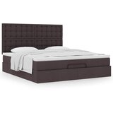 vidaXL Otomanski posteljni okvir z vzmetnico temno rjava 180x200 cm Cene