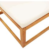 vidaXL Vrtni stolček za noge z blazino 65x65x29 cm trden akacijev les | Shoptok.si