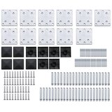  Set panela za ogradu WPC 1737 x 186 cm crni | shoptok.hr