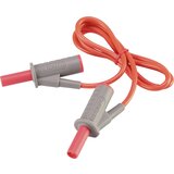 Voltcraft Visokofleksibilni varnostni merilni kabel [lamelni vtič 4 mm - lamelni vtič 4 mm] 0.75 m rdeče barve MSB-501 10 A, (20422882) | Shoptok.si