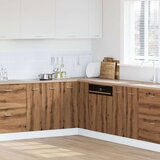 vidaXL Kuhinjska omarica artisan hrast 75,5x75,5x81,5 cm inž. les | Shoptok.si