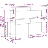  Glava kreveta s ormarićem Hrast artisan 160 cm | shoptok.hr