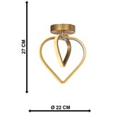  Kovinska LED stropna svetilka v bronasti barvi Sevinc – | Shoptok.si