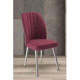 Hanah home set trpezarijskih stolica Platinum 8 kom, bordo tkanina Jerry, hromirane metalne noge | Eponuda.com