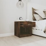  Noćni ormarići s ladicom 2 kom boja dimljenog hrasta | shoptok.hr