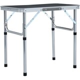  Sklopivi stol za kampiranje sivi aluminijski 60 x 45 cm | shoptok.hr