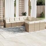 vidaXL 11-dijelni set vrtnih sofa od poliratana s jastucima bež | shoptok.hr