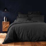 Douceur d intérieur Crna pamučna navlaka za poplun za bračni krevet/za produženi krevet 240x220 cm Lina – | shoptok.hr