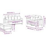  3-dijelni set sofa s jastucima svjetložuti od tkanine | shoptok.hr
