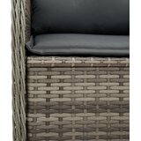  3-dijelna vrtna garnitura od poliratana s jastucima siva 110 x 110 x 40/71 cm | Shoptok.si
