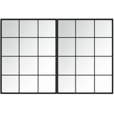 vidaXL Stensko ogledalo 2 kosa črno 80x60 cm kovinsko | Shoptok.si