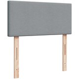 Box spring krevet s madracem svjetlosivi 90x190 cm od tkanine Slike