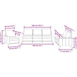  3-dijelni set sofa s jastucima krem od umjetne kože | Eponuda.ba