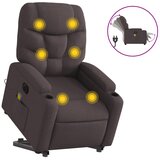 Maison Chic Električni masažni naslanjač - Relax naslanjač s funkcijo vstajanja temno rjav, (22061076) Cene