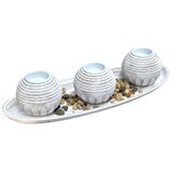 Master Ukras za stol Svijećnjaci MDF 39x15x10cm 25AB1444 bijeli | Eponuda.ba