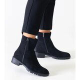 Gemre Zahra black high platform ankle boots in eco-suede | Shoptok.si
