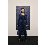 Marisse Blue Floral Print Dress With Belt Cene